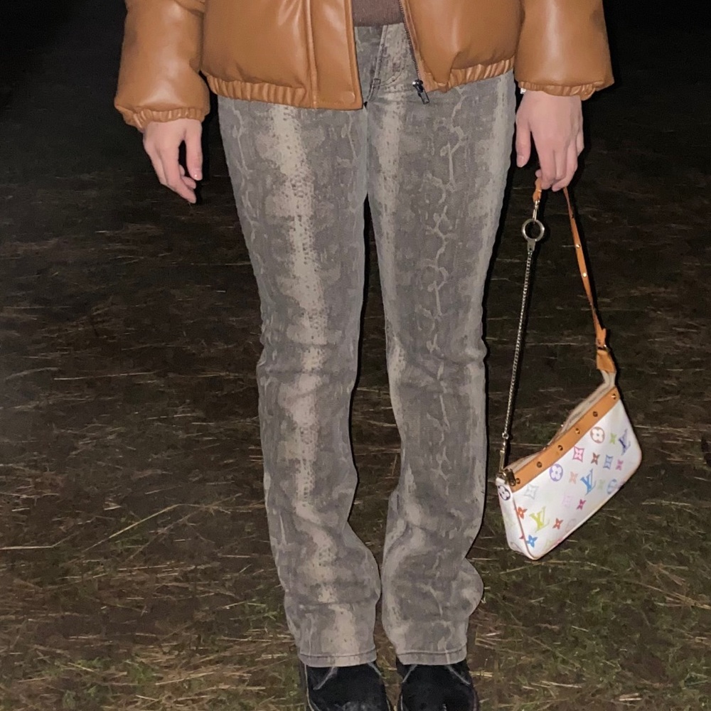REFORMATION JEANS SNAKESKIN print